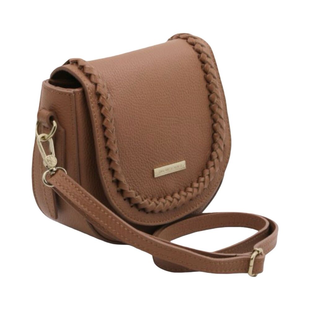 Tuscany Leather Firenze Cognac Shoulder Crossbody Bag Purse Dust Bag NWOT $119